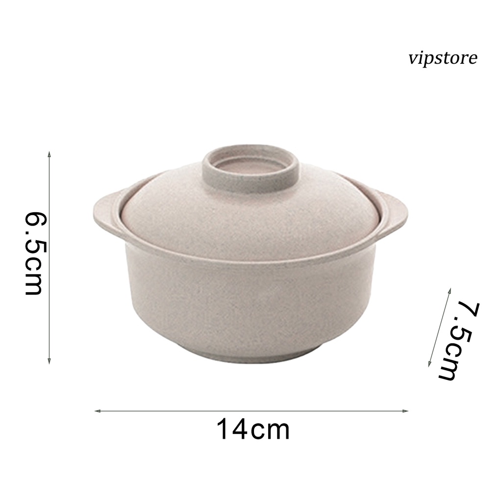 Tô Có Nắp Chất Liệu Lúa Mạch Chống Mài Mòn Để Ăn Ngũ Cốc