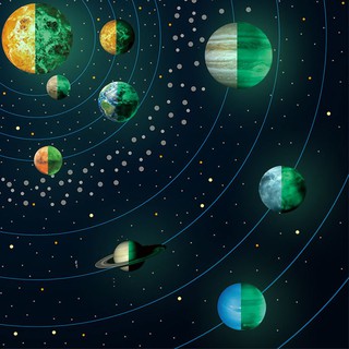 Solar System Planets DIY Wall Sticker Removable Glow in Dark Decal Room Decor
