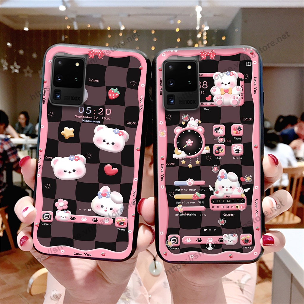 Ốp lưng Samsung S20 / S20 Plus / S20+ / S20 FE / S20 Ultra gấu, đồng hồ dễ thương cute giá rẻ