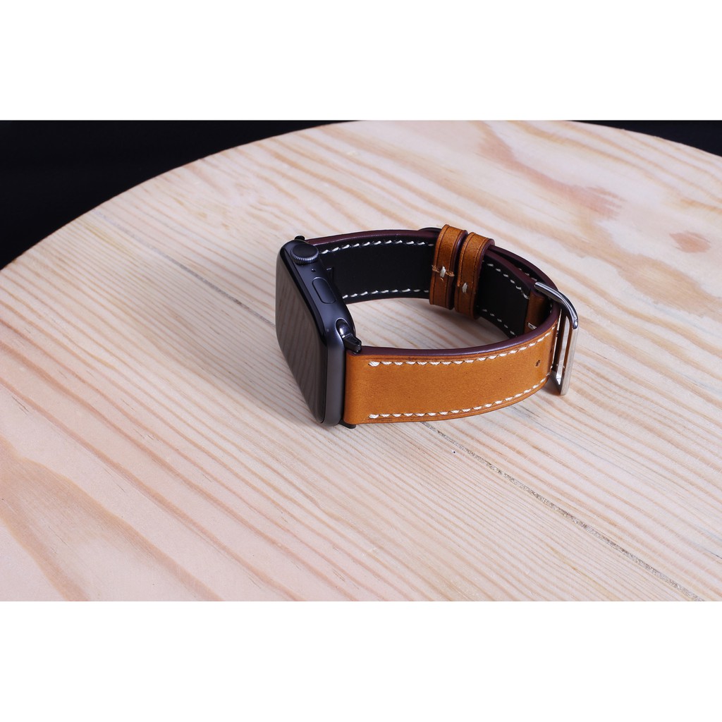 Dây đồng hồ Apple Watch màu Vàng Bò thương hiệu Lion Leather