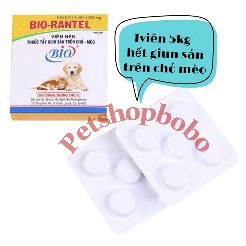 BIO RATEL 1 viên hết giun sán - hiệu quả tức thì trên chó mèo