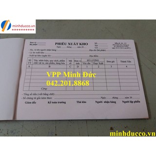 Phiếu xuất kho 2 liên 100 tờ