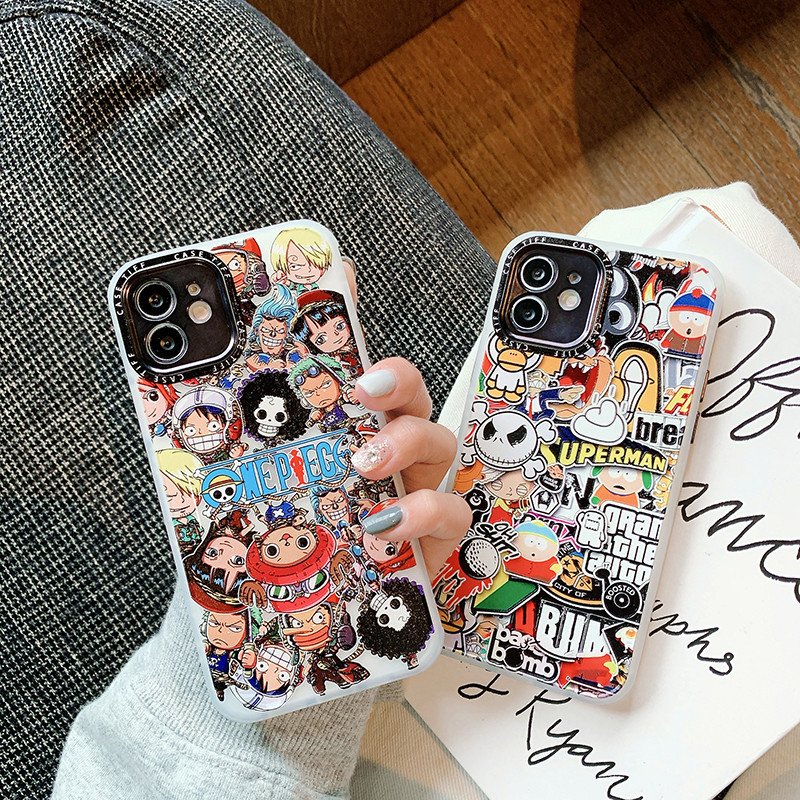 Ốp Điện Thoại TPU Silicone Mềm Chống Rơi In Hoạt Hình One Piece Cho iPhone 12 Pro Max 11 Pro Max X Xs Max XR 8 7 Plus