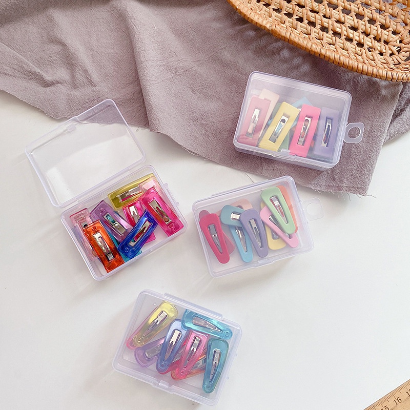 Set 10 kẹp tóc màu trái cây nhám dễ thương