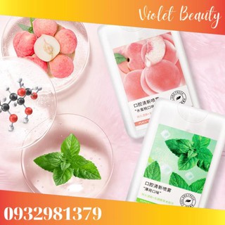  Xịt Thơm Miệng Vị Đào/Bạc Hà Thơm Mát
