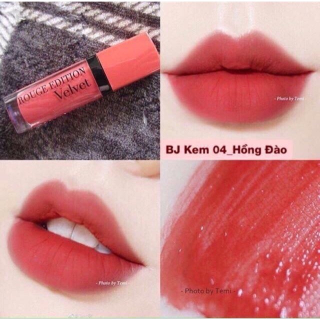 Son Bourjois Velvet màu 04 - cam đào - chính hãng Pháp