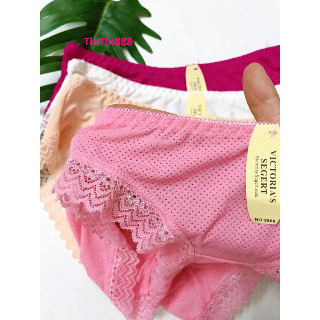 Quần lót su thông hơi viền ren mịn đẹp sexy Q5866 - Quần chíp nữ su mát lạnh - TinTin888