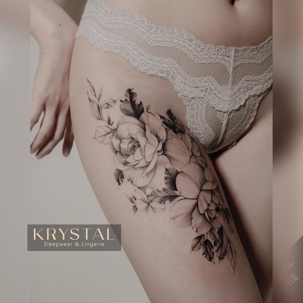 Quần lót ren lọt khe chữ T sexy gợi cảm màu trơn KRYSTAL KQT03