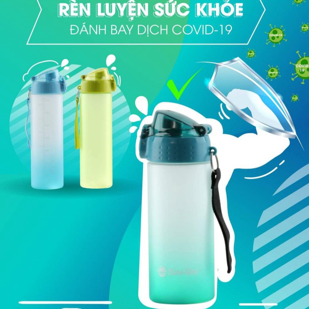 Bình nước học sinh cầm tay 500ml 700ml Rạng Đông, nhựa PC/PP an toàn, độ bền cao KATE19