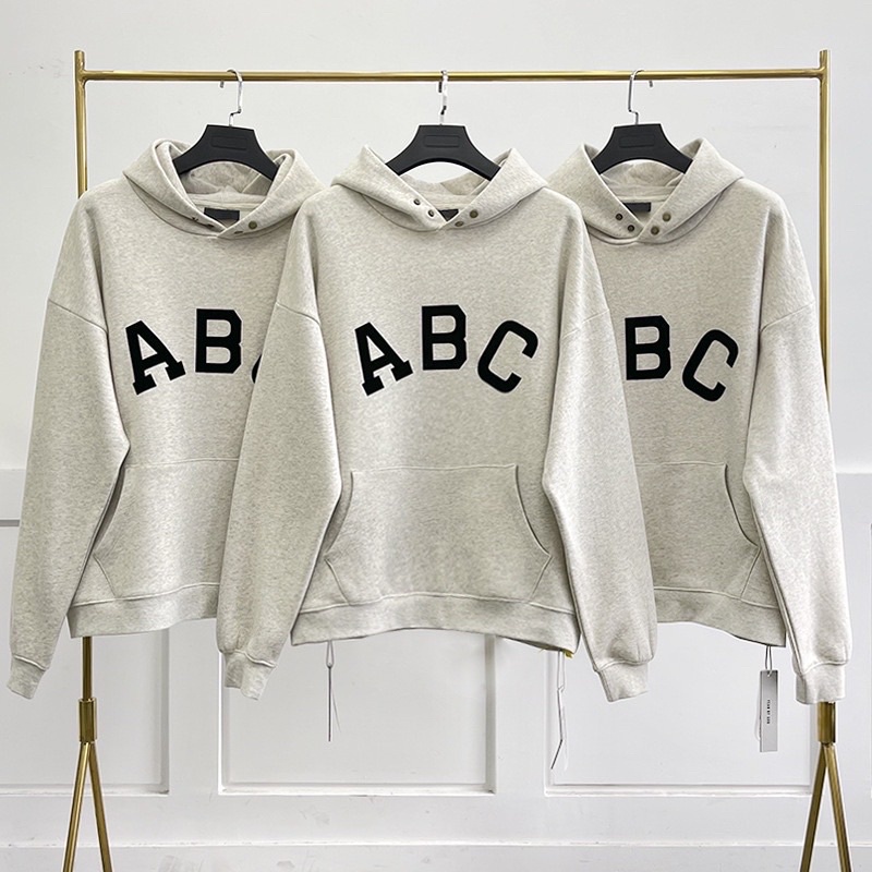Hoodie FOG ABC xám trắng