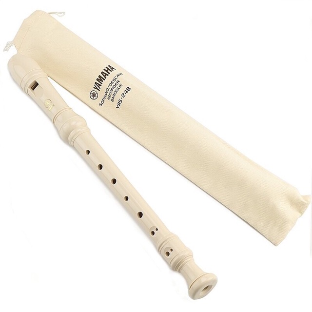 Sáo recorder soprano yamaha YRS-24B màu trắng sữa