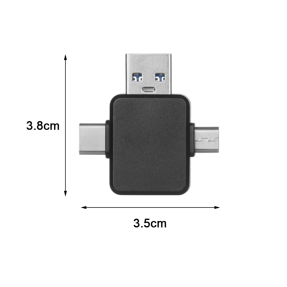 Đầu Chuyển Đổi Từ Giác Cắm 8 Chấu Sang Giác Cắm Usb + Type C + Micro Usb