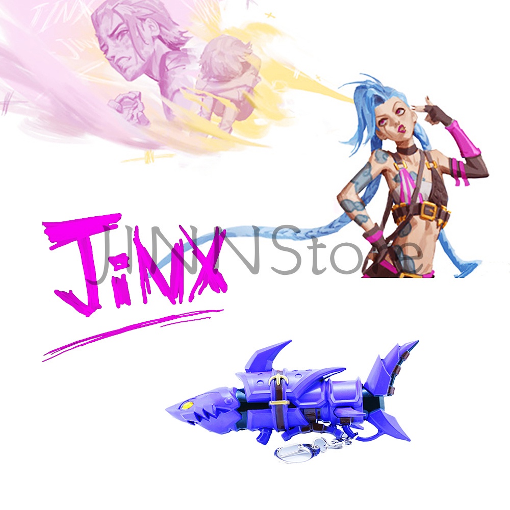 Móc khóa hình cá mập trong game LOL Arcane Jinx Rocket