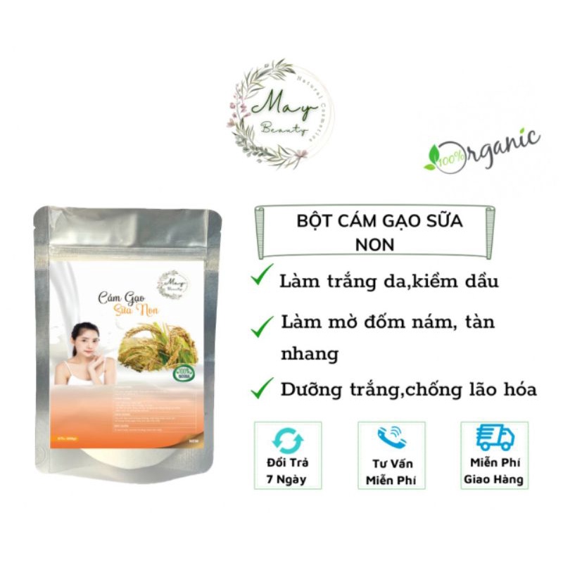 1kg Bột cám gạo sữa non 100% thiên nhiên organic handmade