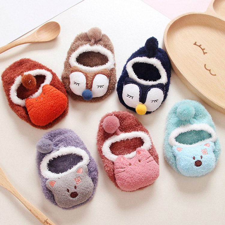Vớ KokoroCare YQ-02 S/M cho bé 0-3T chống trượt mang trong nhà kiểu thú bông 3d