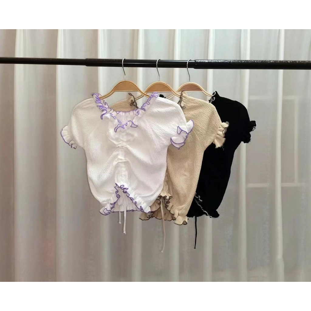 SUXI Áo Thun Tay Ngắn Trễ Vai Thiết Kế Mới Thời Trang Mùa Hè Dành Cho Nữ