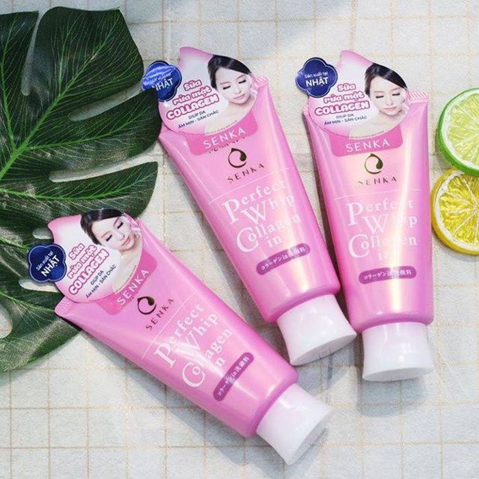 [ HÀNG CHÍNH HÃNG] Sữa Rửa Mặt Ẩm Mịn Và Săn Chắc Da Senka Perfect Whip Collagen In