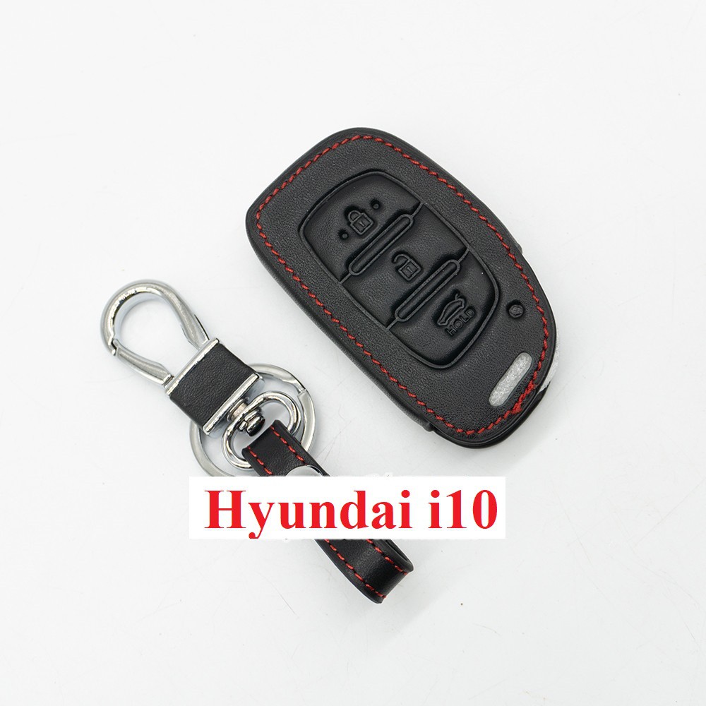 Ốp da - Bao da bảo vệ chìa ô tô hyundai i10