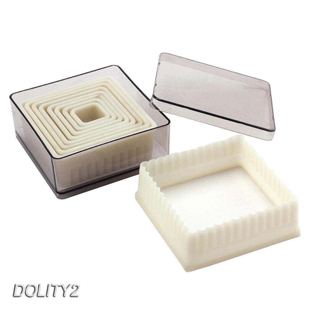 Bộ 2 Khuôn Cắt Bánh Quy Hình Vuông Bằng Nylon Kèm Hộp Đựng 1