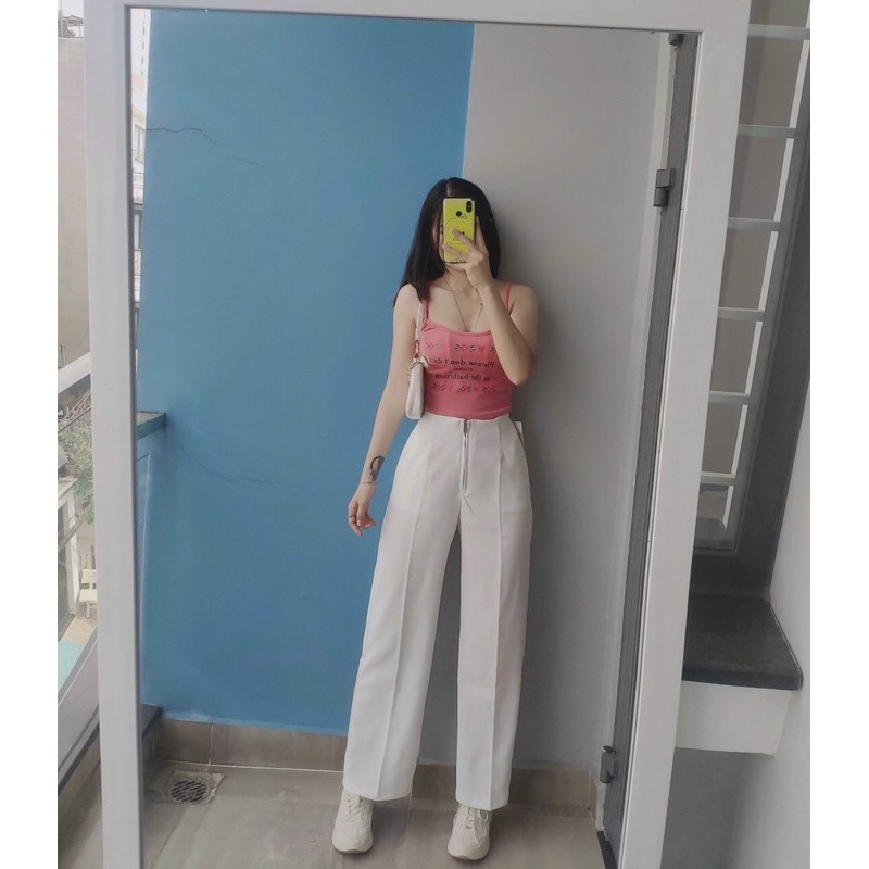 Siêu phẩm quần suông kéo khoá XỊN SÒ kèm ảnh thật 100%