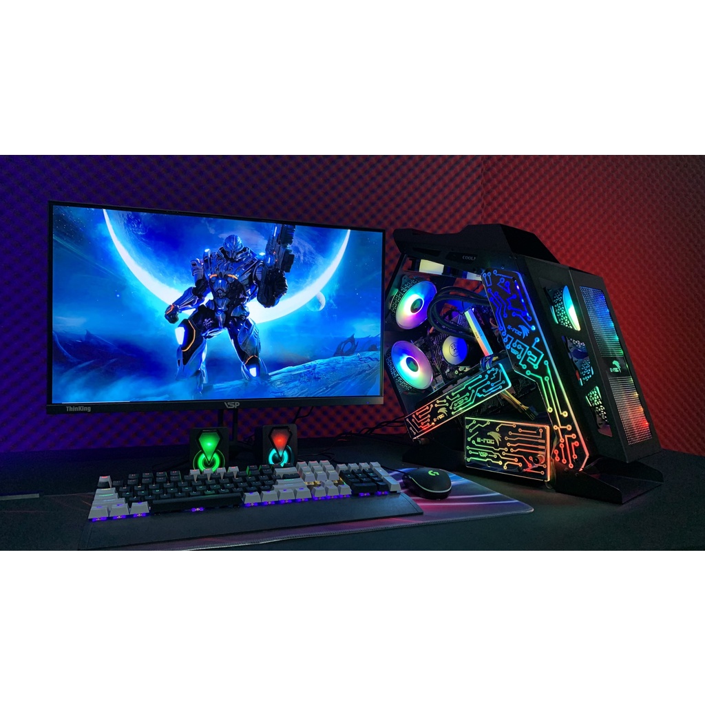 Full bộ PC Gaming I3 10105F / Main H510 / SSD 128GB / HDD 500GB / VGA RX 580 8GB / PSU 600W / Màn hình 27inch