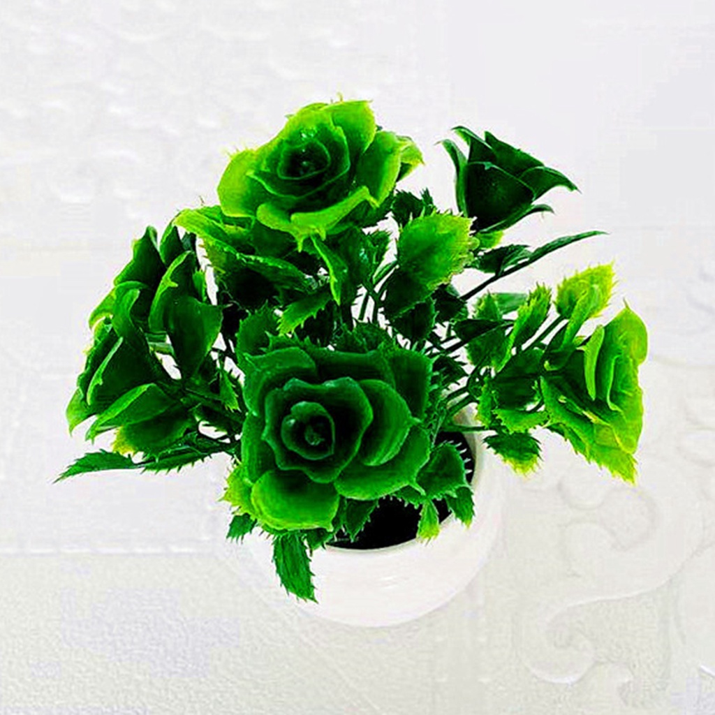 Bộ cây nhân tạo bằng nhựa không phai màu trang trí tiện dụng