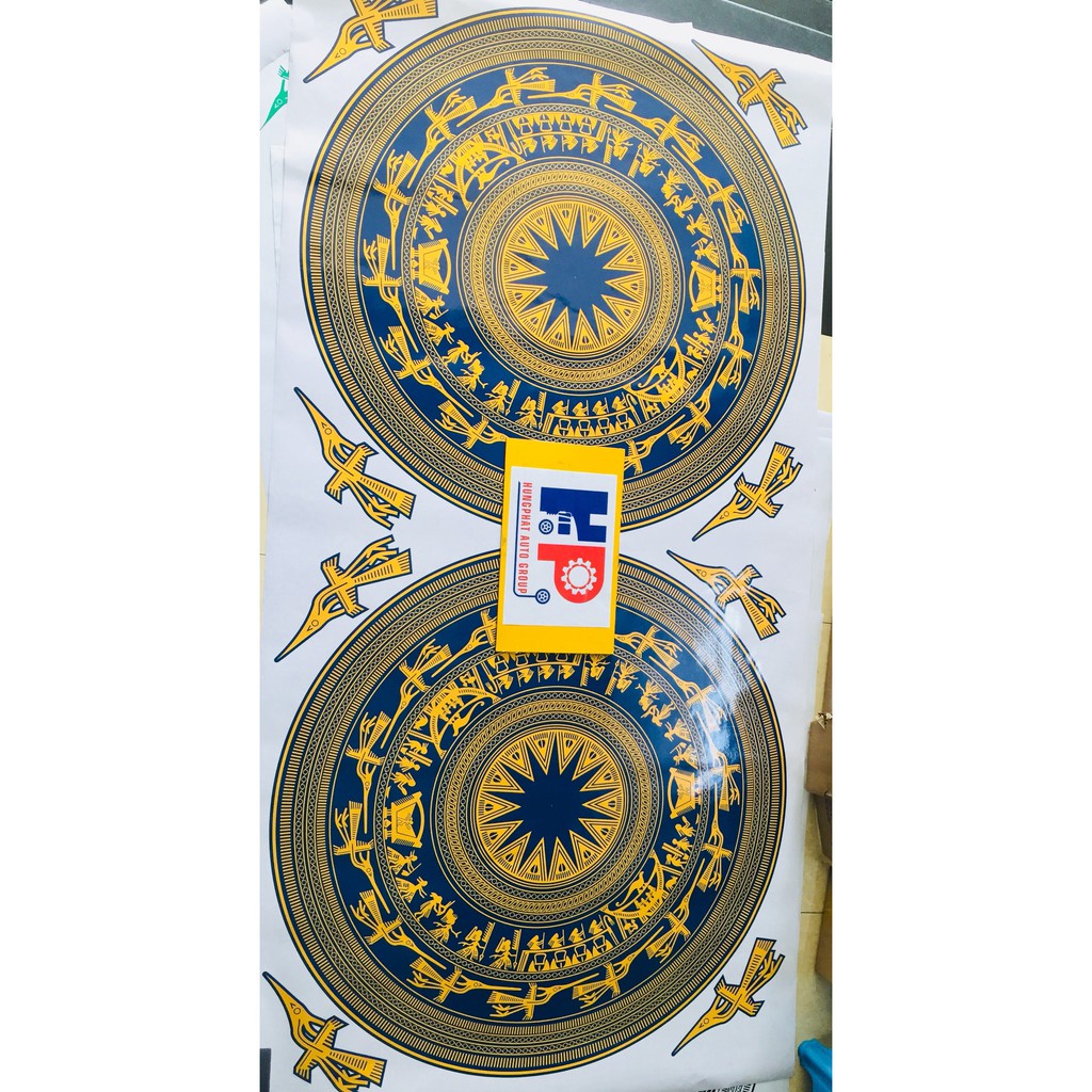 1 CẶP TEM TRỐNG ĐỒNG DÁN XE - ĐỦ MÀU - ĐỦ KÍCH THƯỚC