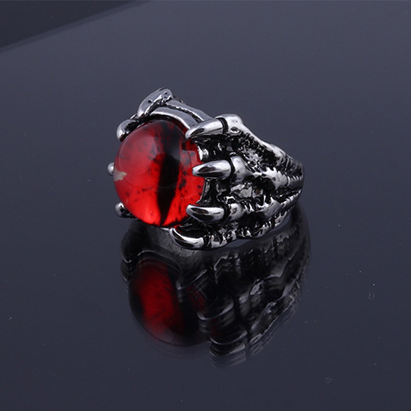 Nhẫn Hở Hình Mắt Quỷ Đính Đá Zirconia Có Thể Điều Chỉnh Cho Nam Nữ SJHY0321 CFH