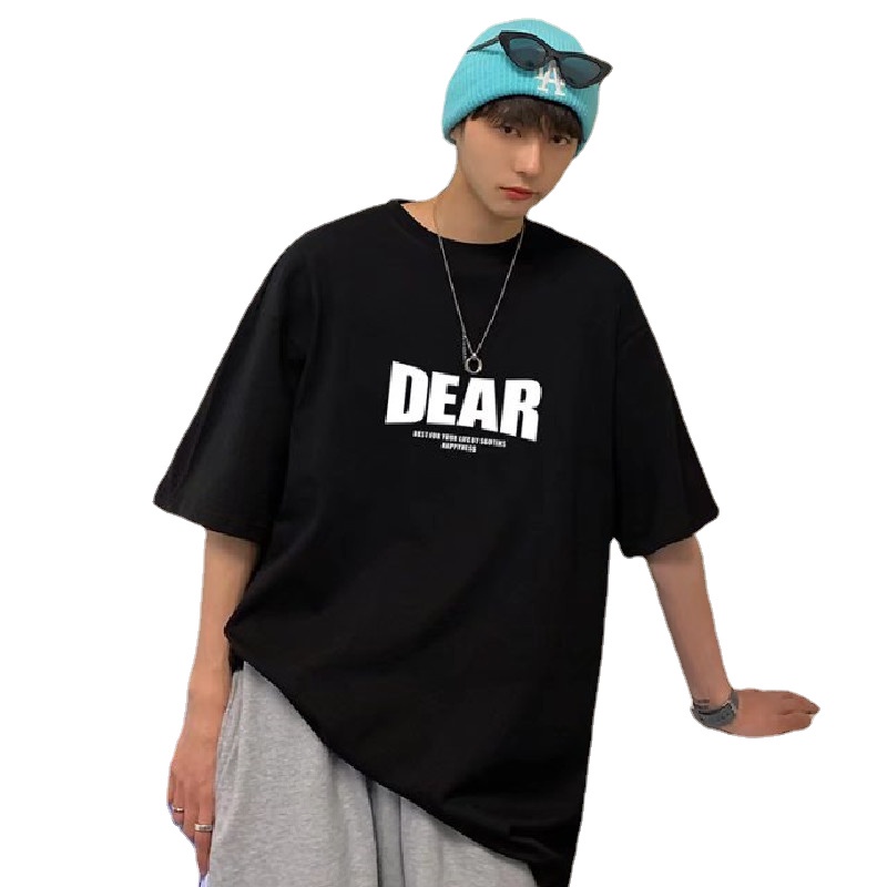 Áo Thun Nam Ngắn Tay Cổ Tròn In Chữ Thời Trang Size S-8XL