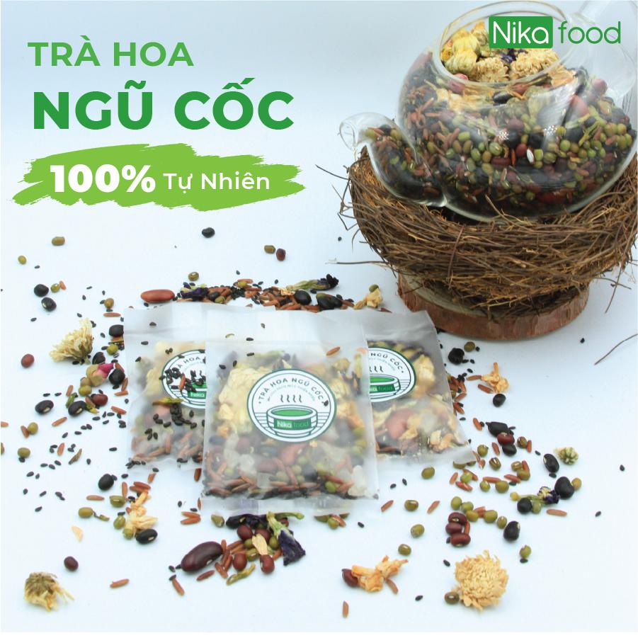 Nikafood Trà hoa ngũ cốc túi nhỏ tiện lợi, giảm cân, mát gan, giải độc, thanh lọc cơ thể