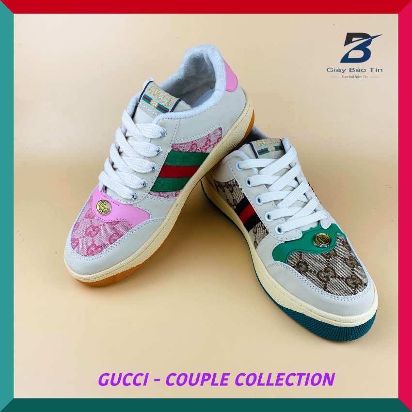 Giày Nam Nữ Gucci Sơn Tùng lót lông mềm mại 2 màu Giay Unisex thời trang dễ phối đồ full bill+box