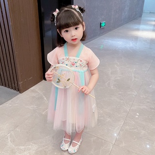 Đầm Bé Gái Phong Cách Trung Hoa Cổ Điển Mới 2022