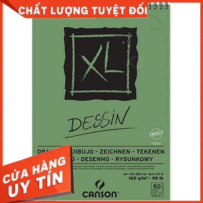 Giấy vẽ chì, màu chì Canson XL Dessin 40 tờ 160gsm - giấy Canson chất lượng cao