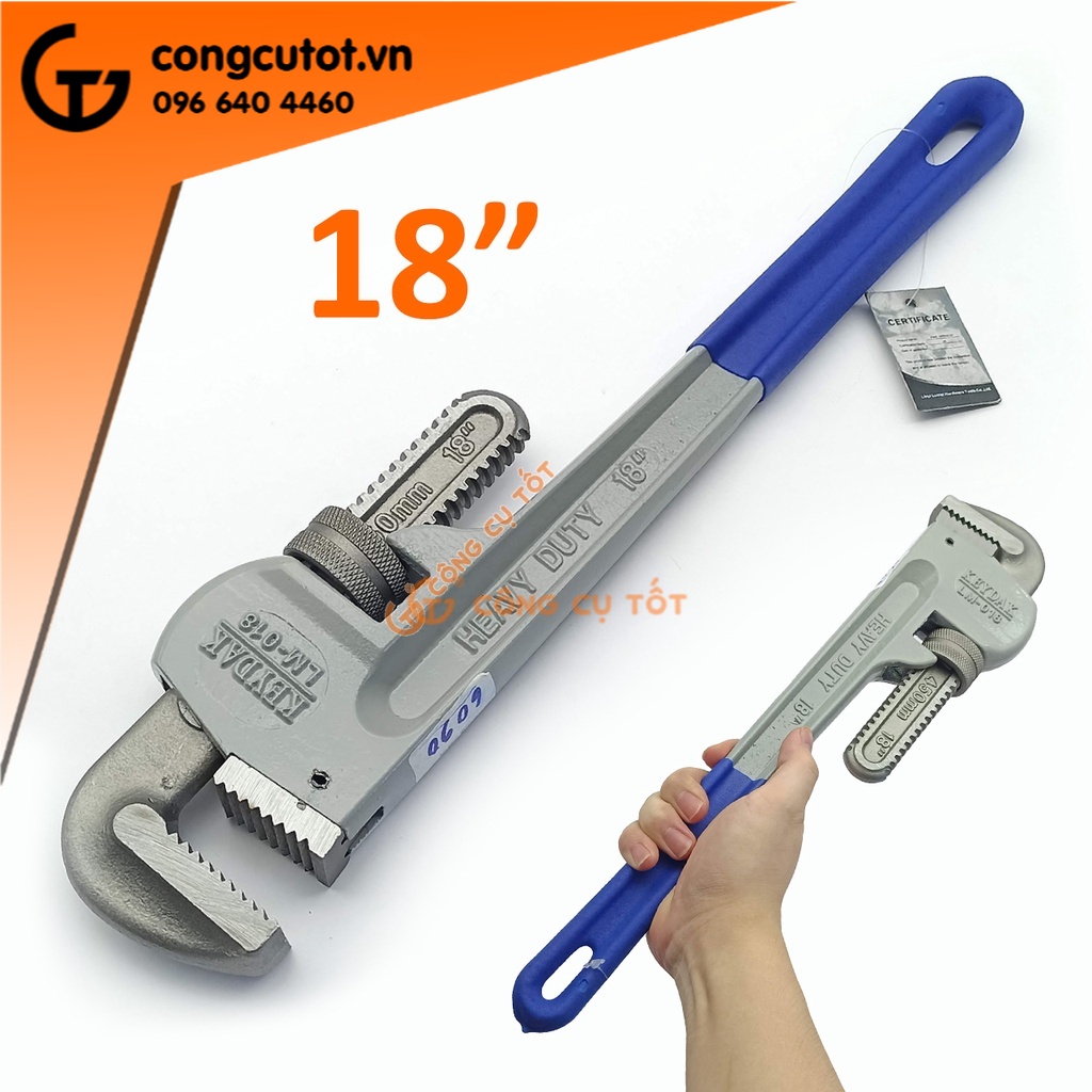 Mỏ lết răng 18inch 450mm KEYDAK