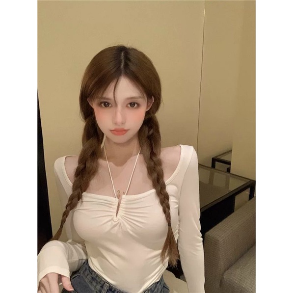 Áo thun borip cổ tròn tay dài rút eo 2 bên nữ tính BG15421 mới