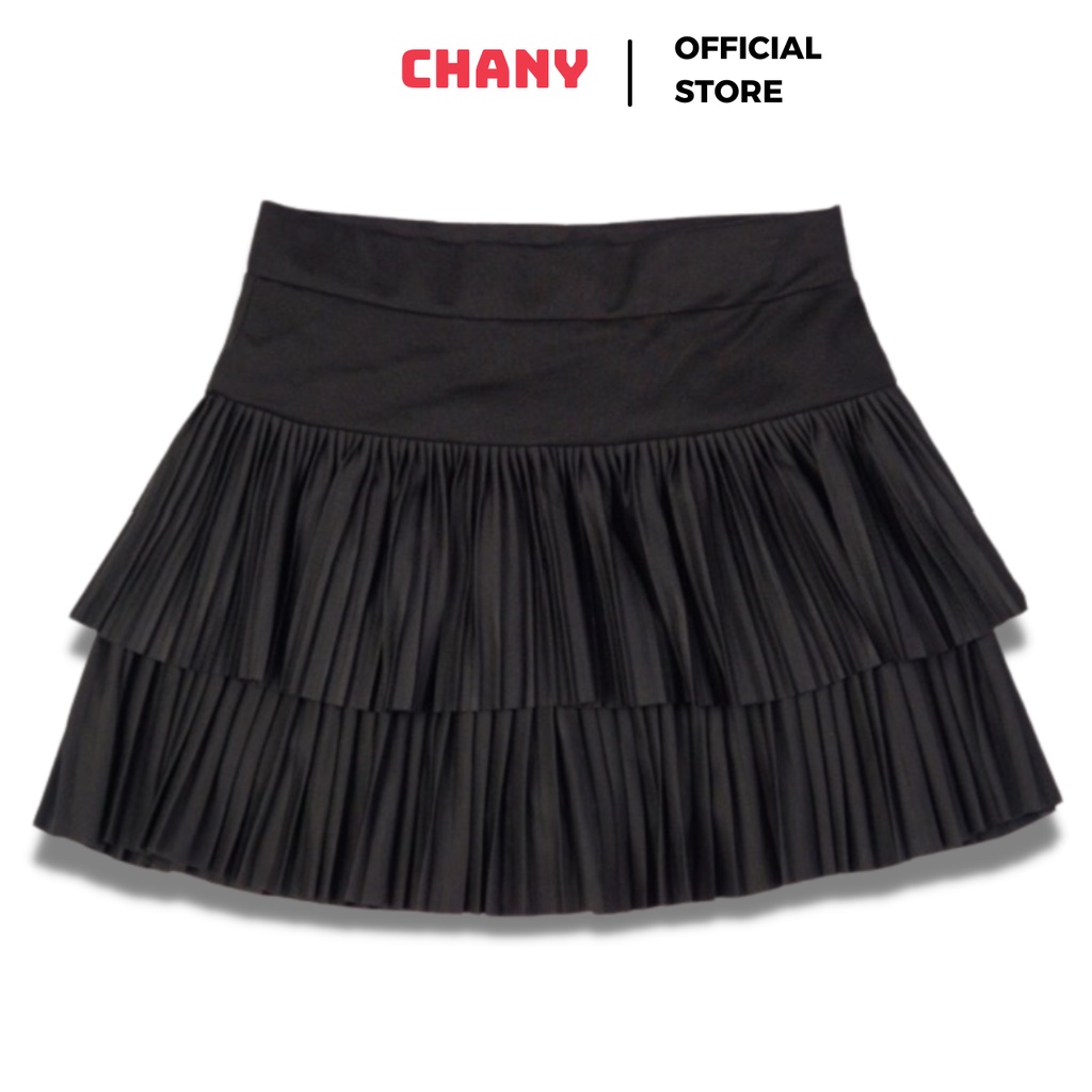 Chân váy ngắn xếp ly nhỏ 2 tầng CHANY Bigsize