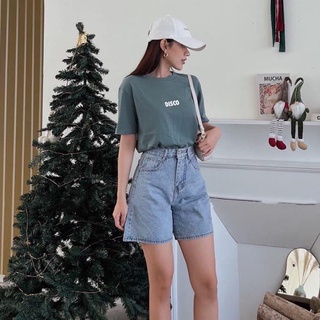 Quần short jean vb,quần đùi ngố lưng cao ống rộng bigsize