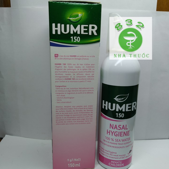 Xịt muối biển Humer 150ml trẻ em