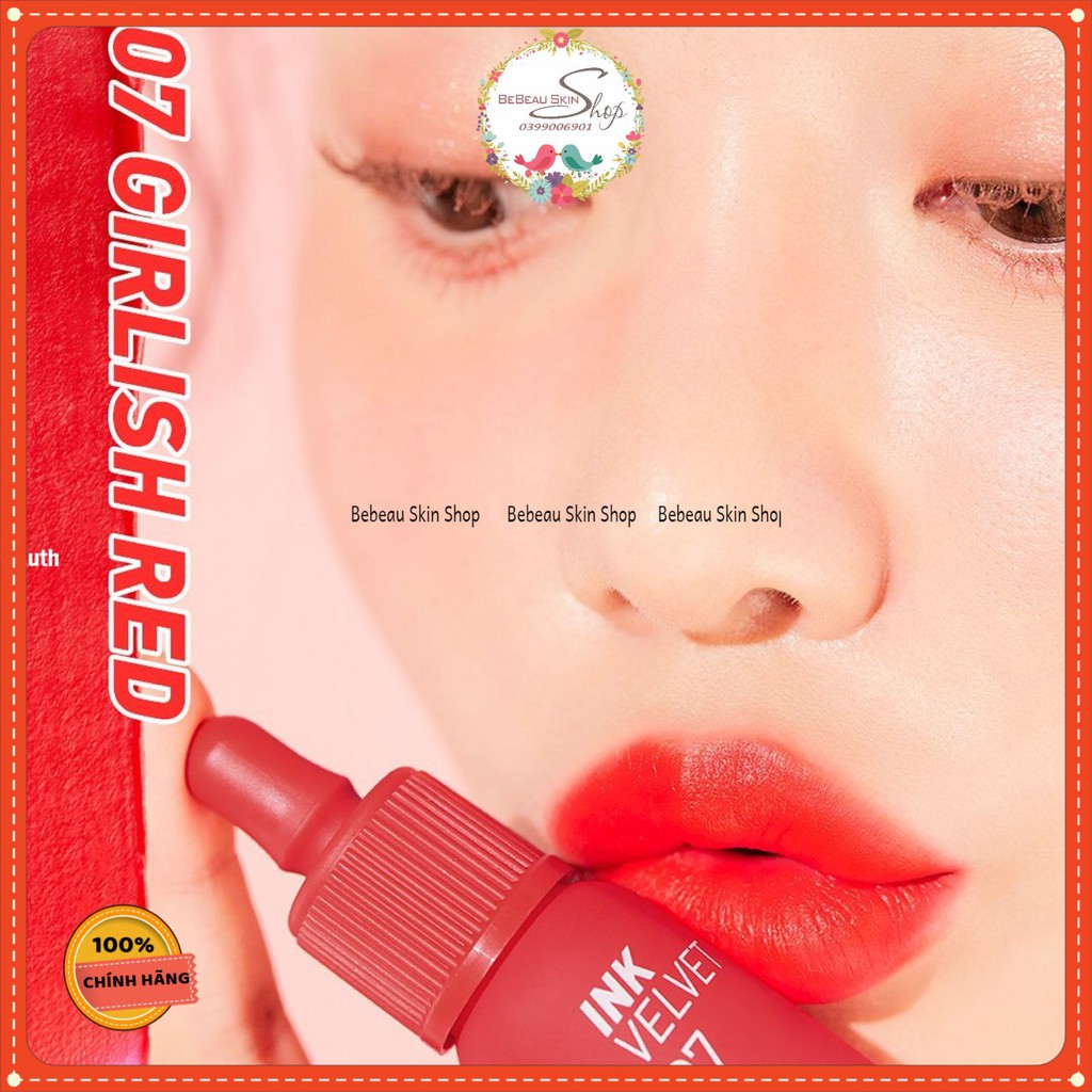 Son Ink / Son kem lì Peripera Ink Velvet Tint bản 2019 [Vỏ đỏ + Vỏ hồng] Chính hãng | Thế Giới Skin Care