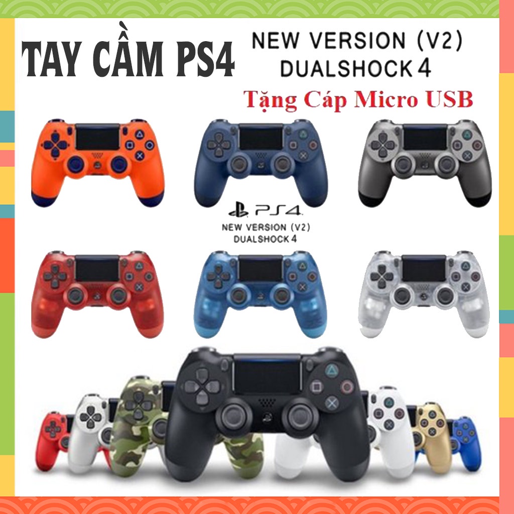 dualshock 4 Tay cầm chơi game kết nối bluetooth hỗ trợ Điện thoại / PC / Laptop / Smart Phone