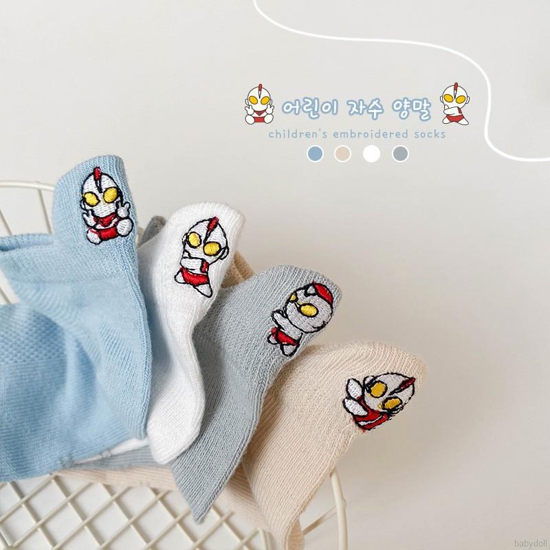 Set 4 Đôi Vớ Thoáng Khí Họa Tiết Hoạt Hình Thời Trang Mùa Hè Cho Bé 1-12 Tuổi