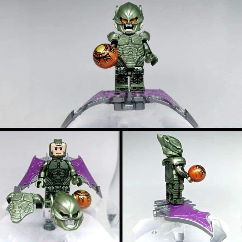 Đồ Chơi Lego Người Nhện Marvel Spider Man Không Có Cách Mặc Màu Xanh Lá Cây