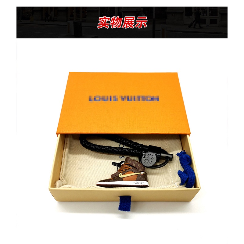 ✽☢✆Móc Khóa Dây Da Hình Giày Bóng Rổ mini 3D Thời Trang