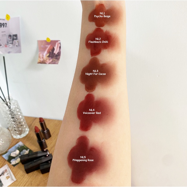 Son Kem Lì Merzy Noir Velvet Tint 4g / Son Thỏi Lì Merzy Noir Lipstick 3.3g