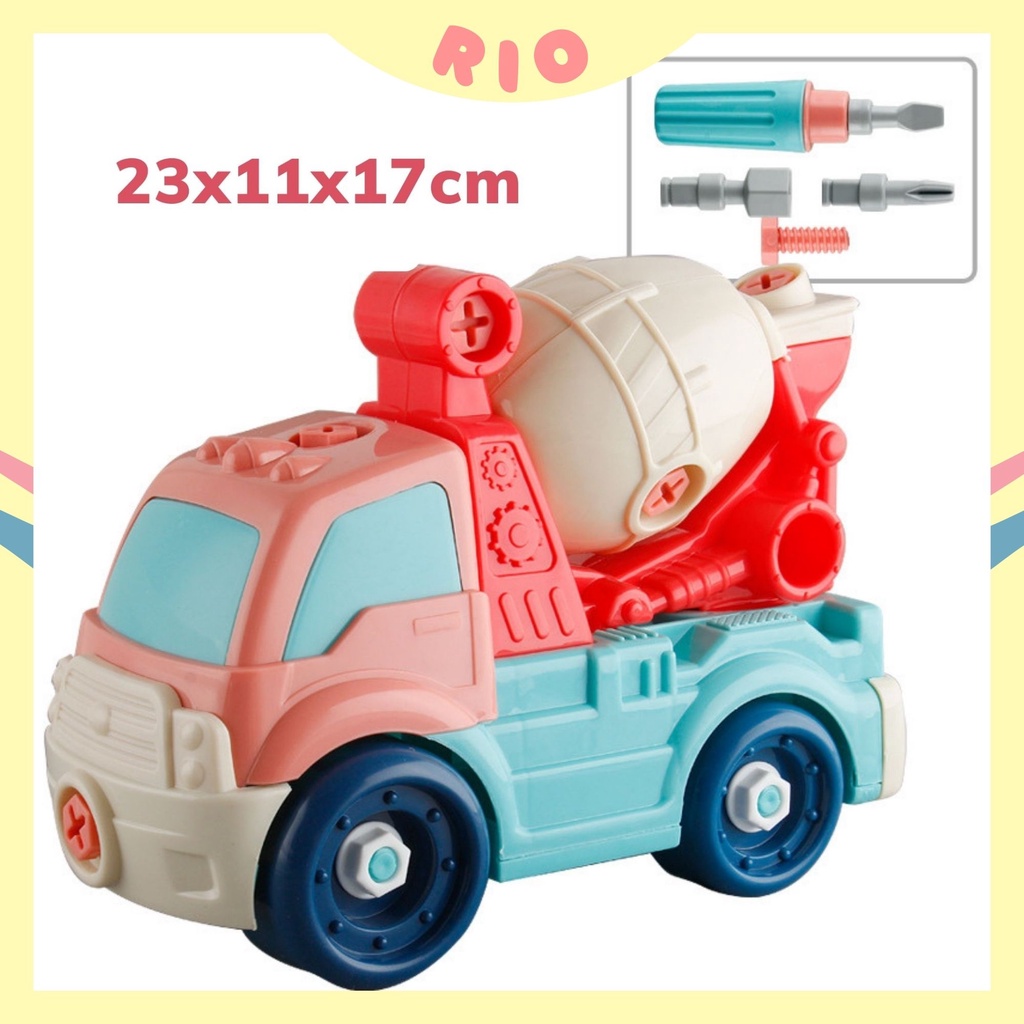 TRỌN BỘ XE MÔ HÌNH CÔNG TRÌNH LẮP RÁP CHO BÉ KÍCH THƯỚC LỚN HÃNG DIY