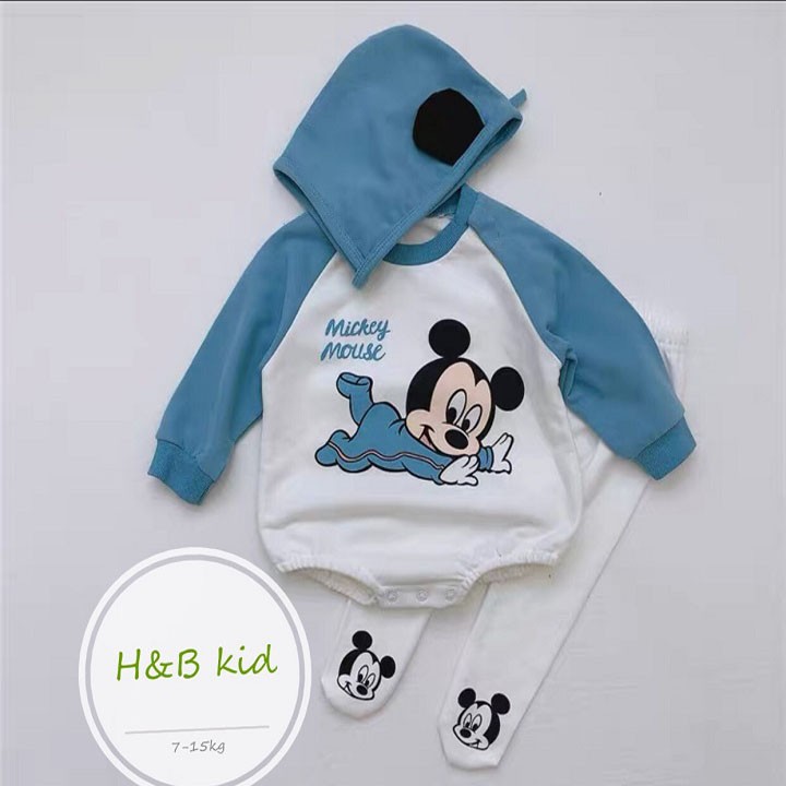 Body Micky 3 chi tiết cho bé trai ,bé gái (4-12kg)