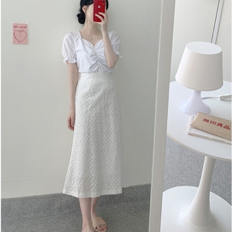 Chân Váy Chữ A Lưng Cao Họa Tiết Thêu Xinh Xắn Cho Nữ | BigBuy360 - bigbuy360.vn