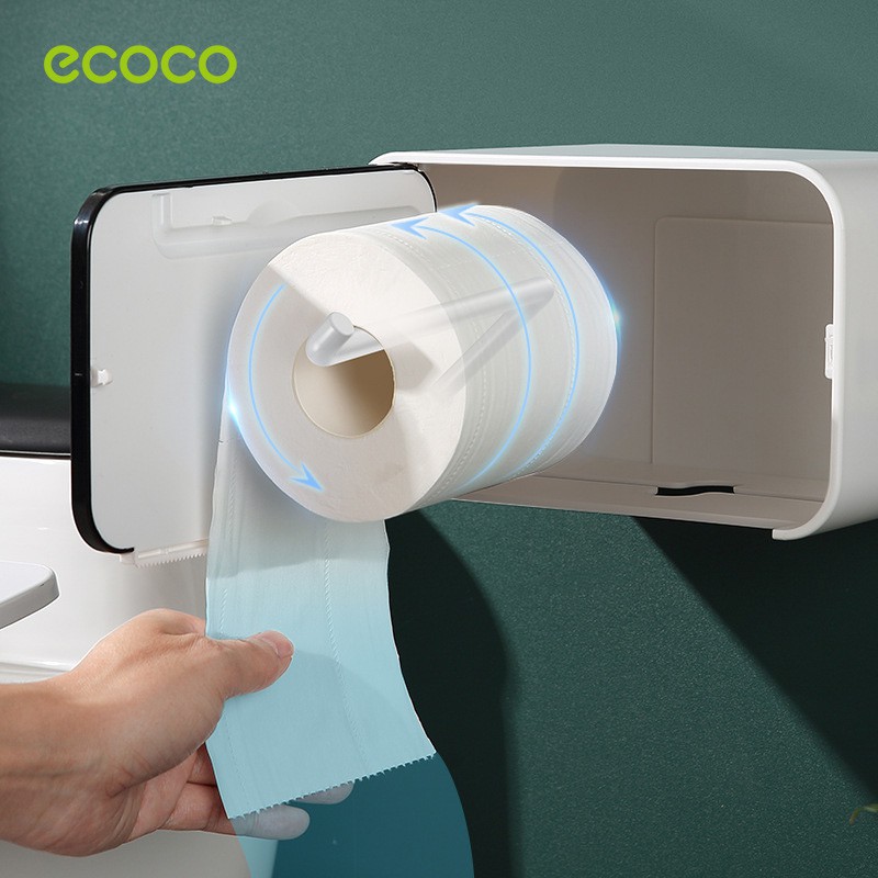 [Ecoco-E1903] Kệ đựng giấy vệ sinh treo tường - Hộp giấy đa năng sang trọng