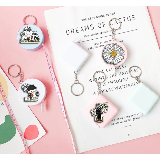 Móc chìa khoá kèm thước dây gấu dâu tây lotso thỏ stella cáo lina MKTD5 hoa cúc GD cute dễ thương hoạt hình thần tượng