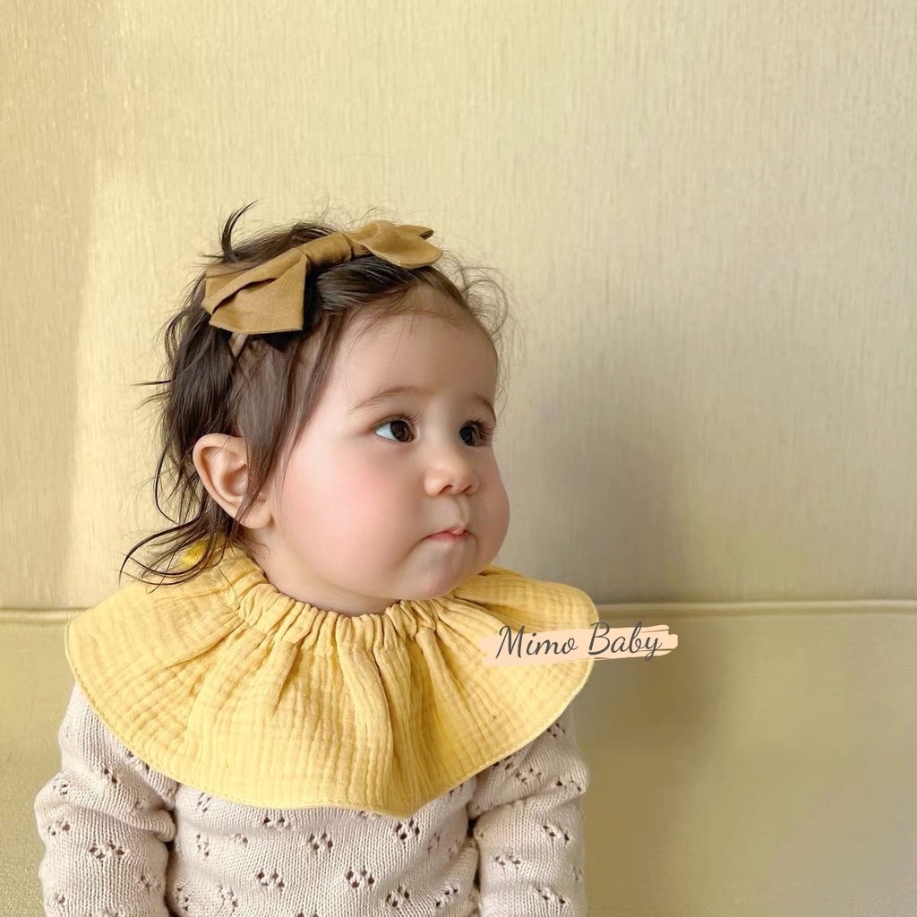 Yếm cổ tròn vải xô muslin họa tiết dễ thương cho bé YC11 Mimo Baby
